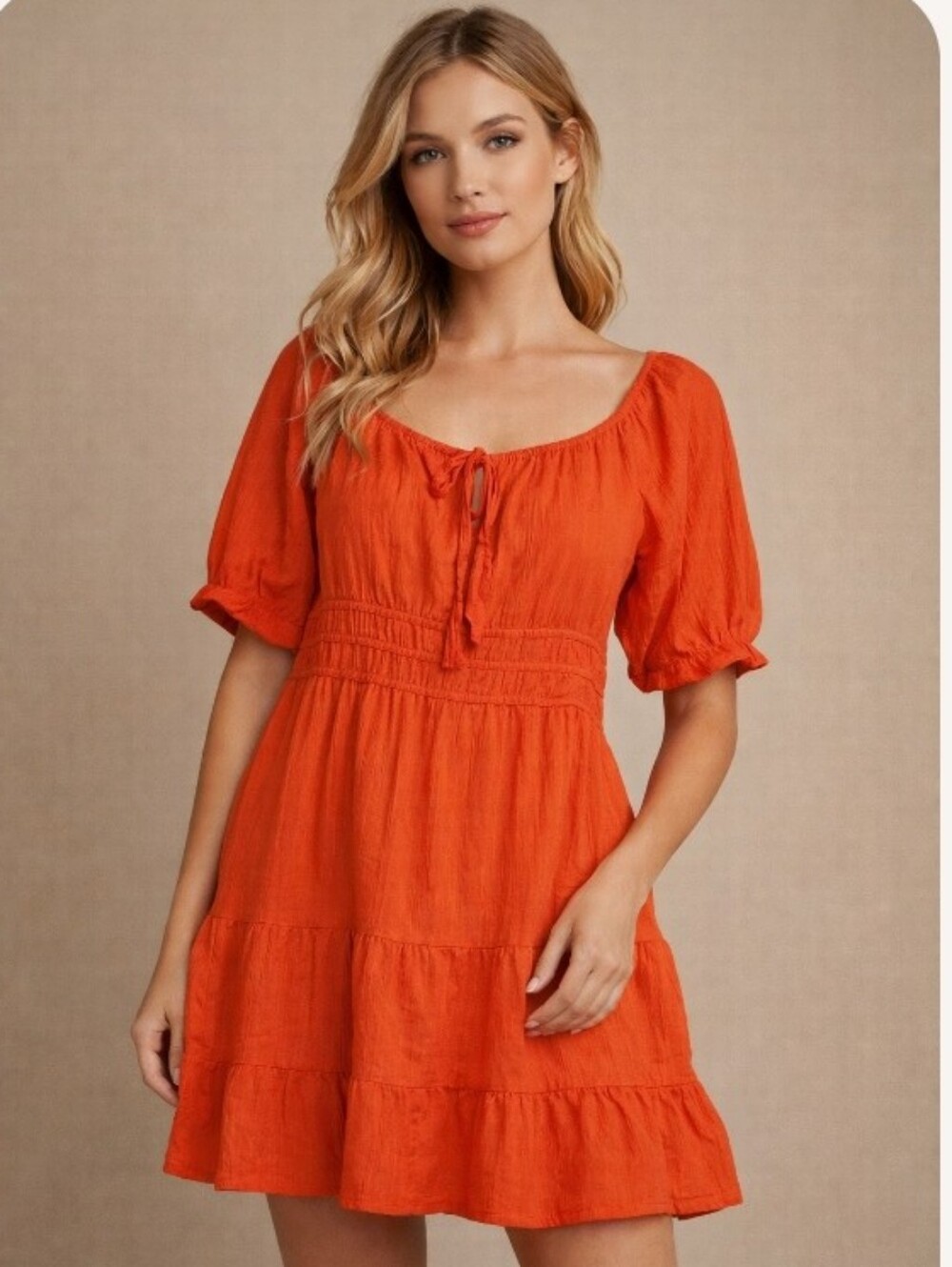 Blush XL Vibrant Red/Orange Top or Mini Dress